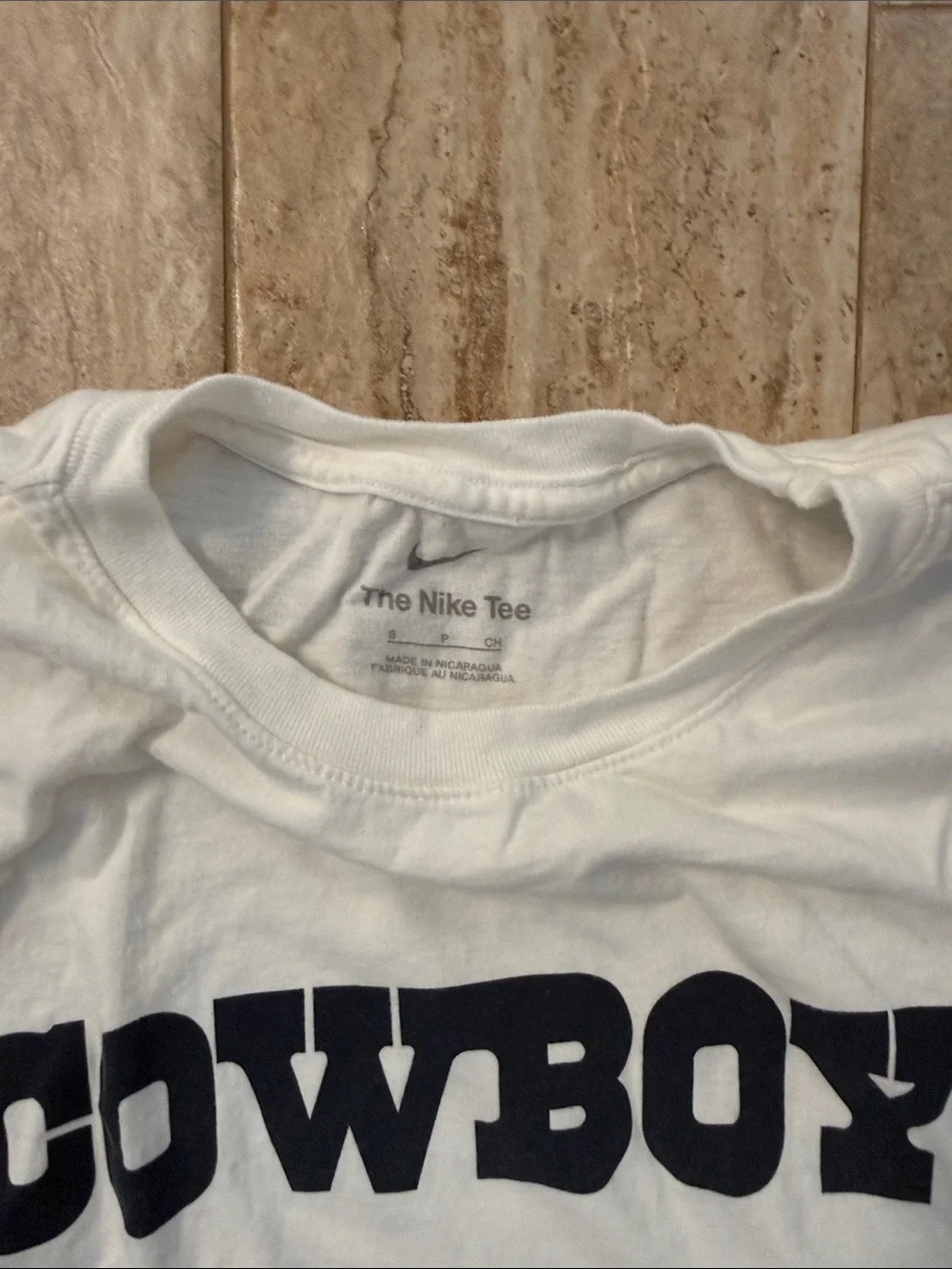 Nike White Tee with Navy 